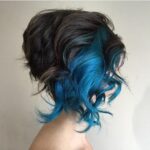 Mavi ombre kısa saç